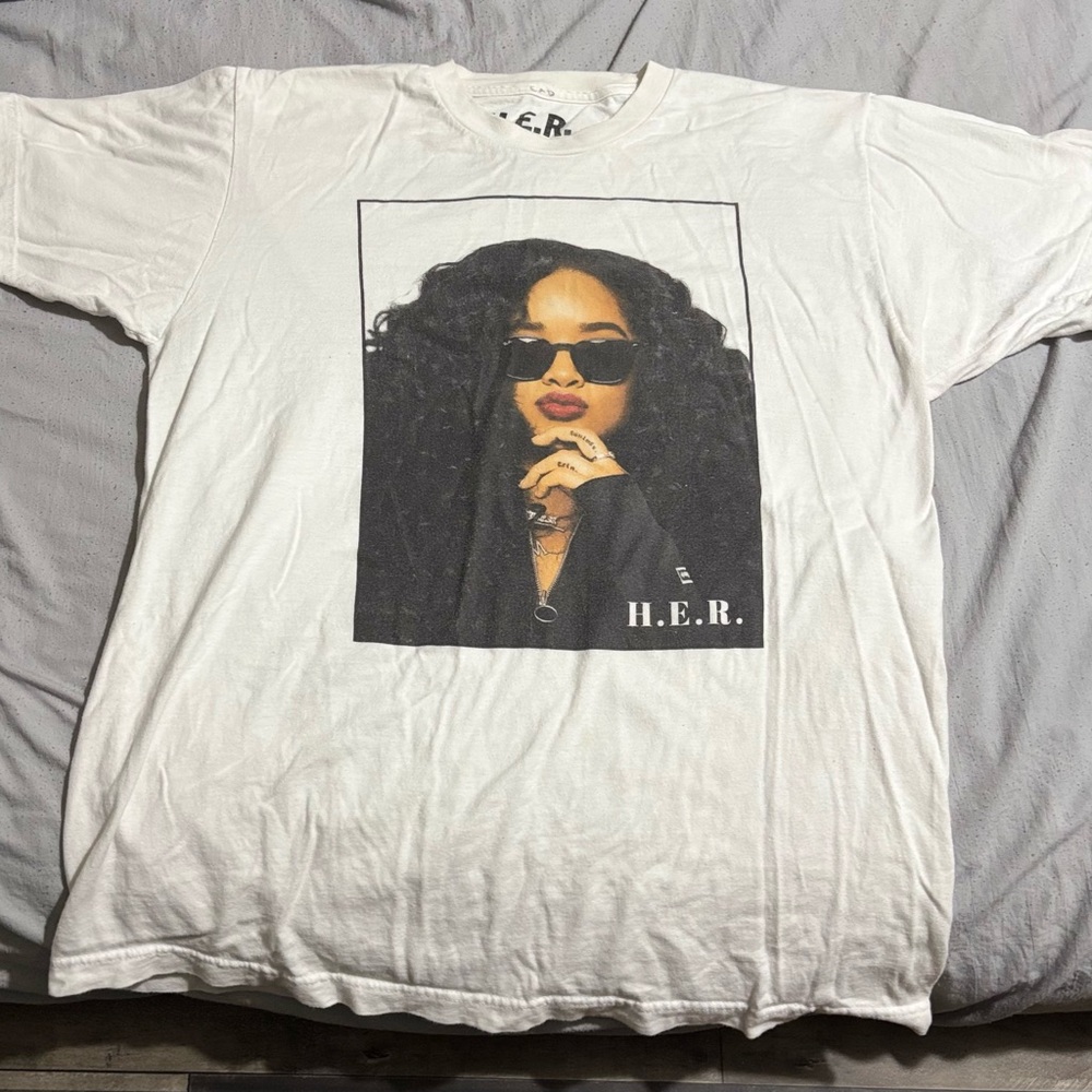 H.E.R. Graphic White T-Shirt